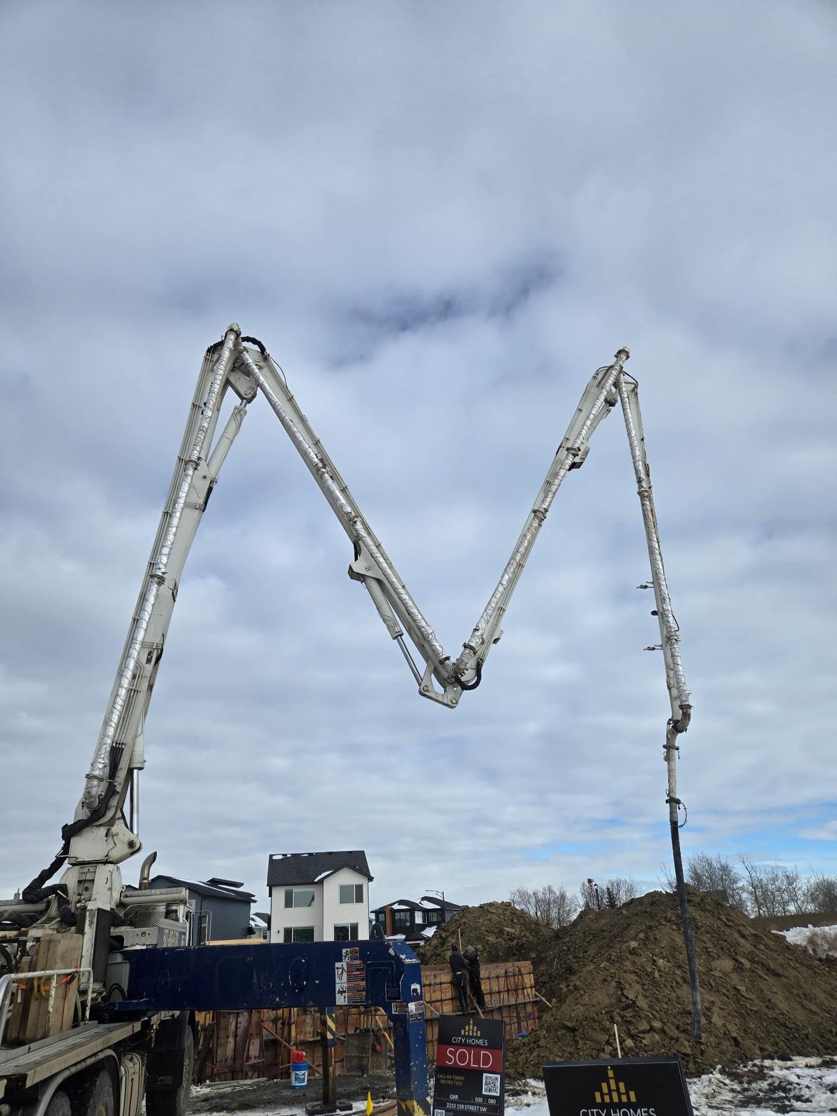 Commercial concrete pumping – office buildings and retail in Edmonton Alberta